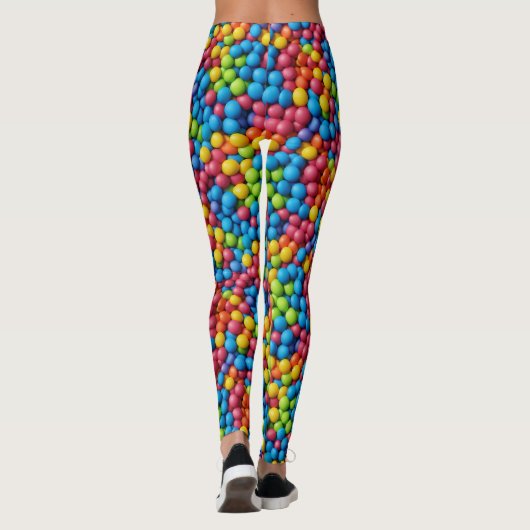 Snoepgoed, snoep, bellengom achtergrond leggings (Achterkant)