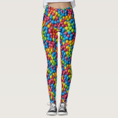 Snoepgoed, snoep, bellengom achtergrond leggings (Voorkant)