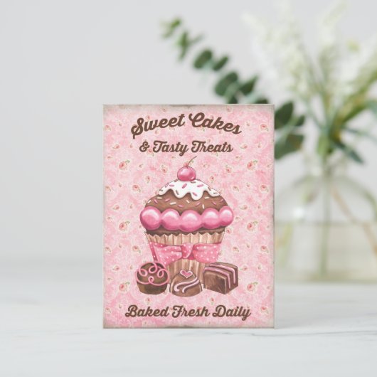  snoepgoed snoep cakeekhoorntje briefkaart (Staand voorkant)