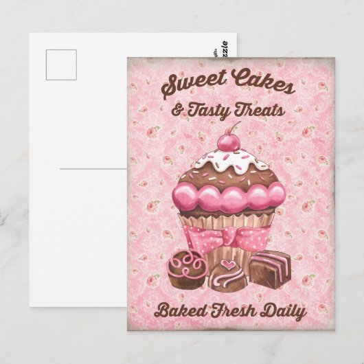  snoepgoed snoep cakeekhoorntje briefkaart (Voorkant / Achterkant)