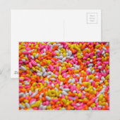 snoepgoed van bonen, van kleurrijk snoep briefkaart (Voorkant / Achterkant)