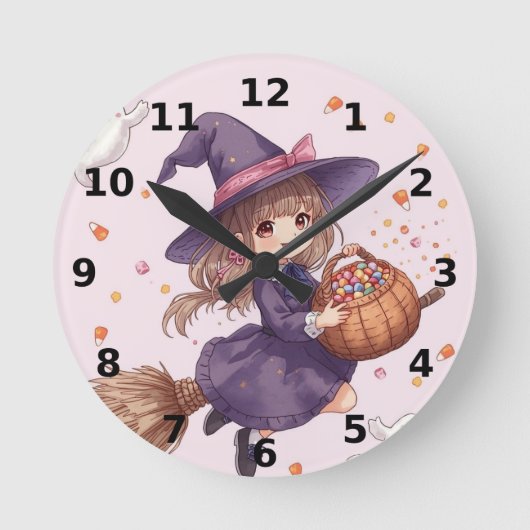 Snoepheks Halloween wandklok (Voorkant)