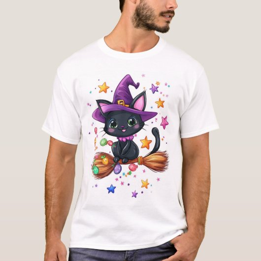 Snoepheksenkat T-shirt (Voorkant)
