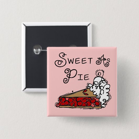 Snoepje als Pastei Vierkante Button 5,1 Cm (Voorkant /achterkant)