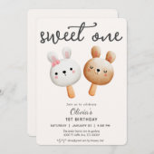 Snoepje eerste verjaardag met ijsje kaart (Voorkant / Achterkant)