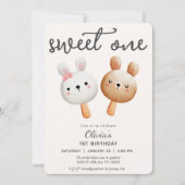 Snoepje eerste verjaardag met ijsje kaart (Voorkant)