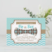 Snoepje kijken voor jongetje met dasje (Staand voorkant)