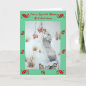 snoepje met een schattig veld, muis met een mager  feestdagen kaart (Voorkant)