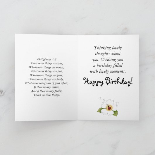 Snoepje Weinig 4:8 van Philippians van de Kaart (Binnen)