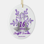 Snoepje Zestien droom-past aan Keramisch Ornament (Rechts)