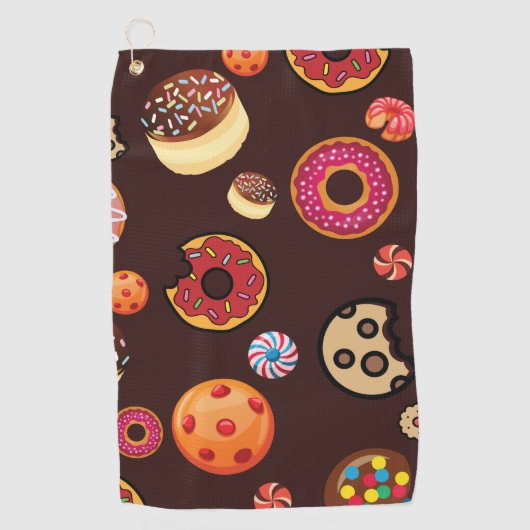 Snoepjes 4 golfhanddoek (Voorkant)