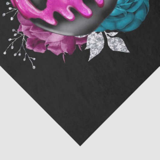 Snoepjes appel met bloemen ontkoppeld tissuepapier (Detail)