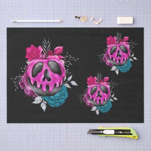 Snoepjes appel met bloemen ontkoppeld tissuepapier (Craft)