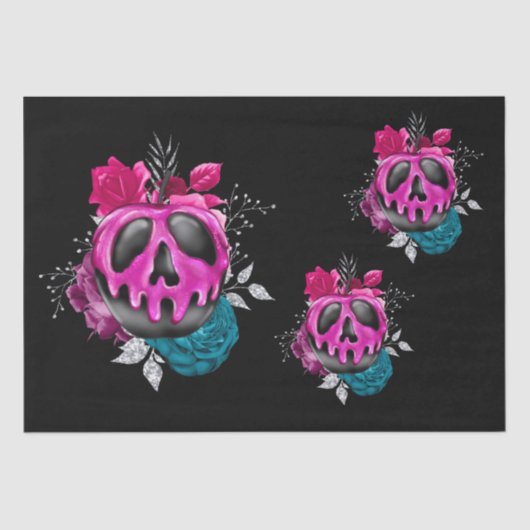 Snoepjes appel met bloemen ontkoppeld tissuepapier (Voorkant)