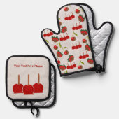 Snoepjes appels ovenwant & pannenlap set (Voorkant / Achterkant)