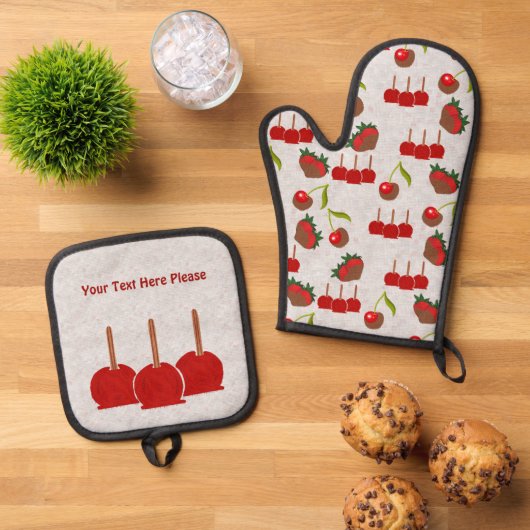 Snoepjes appels ovenwant & pannenlap set (Top down)