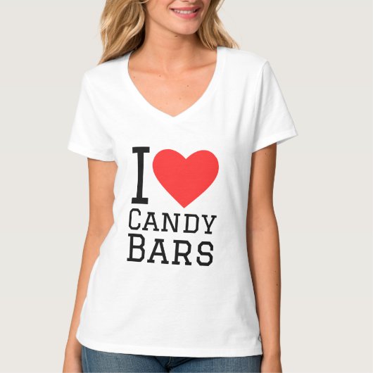 Snoepjes balkenpatroon t-shirt (Voorkant)