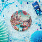 Snoepjes ballonnen papieren bordje (Feest)