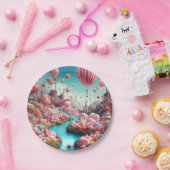 Snoepjes ballonnen papieren bordje (Feest)