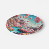 Snoepjes ballonnen papieren bordje (Gekanteld)