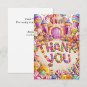 Snoepjes Candyland bedankkaart (Voorkant / Achterkant)