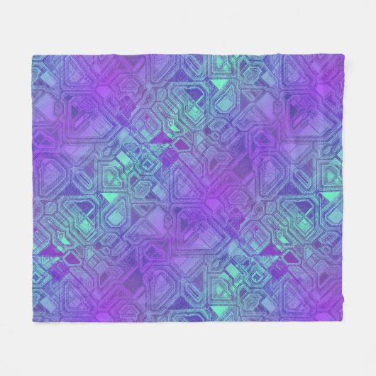 snoepjes circuits - besblauw : fleece deken (Voorkant (Horizontaal))