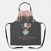 Snoepjes Cupcake Roze Goud Drips Bakkerij Schort (Voorkant)