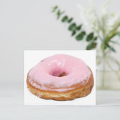 Snoepjes Dessert Eten Roze Frosted Donut Briefkaart (Staand voorkant)