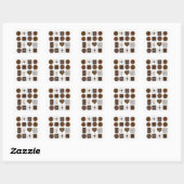 Snoepjes Doos Chocolade Chocolade Chocolade Valent Vierkante Sticker (Vel)