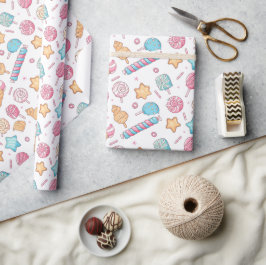 Snoepjes en Ice Cream Christmas Cadeaupapier