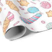 Snoepjes en Ice Cream Christmas Cadeaupapier (Rol Hoek)