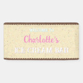 Snoepjes en ivoorkleurig ijs spandoek (Horizontaal)