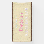 Snoepjes en ivoorkleurig ijs spandoek (Verticaal)