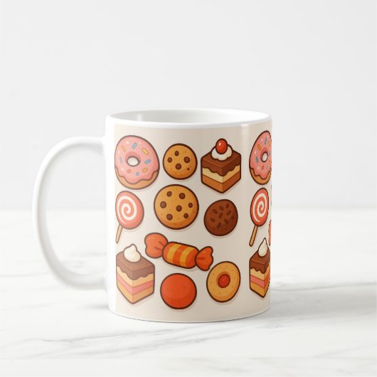 Snoepjes en koekjes mok (Links)