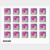 Snoepjes en lolly's vierkante sticker (Vel)