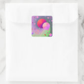 Snoepjes en lolly's vierkante sticker (Tas)
