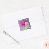 Snoepjes en lolly's vierkante sticker (Envelop)