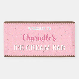 Snoepjes en Roze Ijs  Spandoek