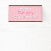 Snoepjes en Roze Ijs Spandoek (Insitu)