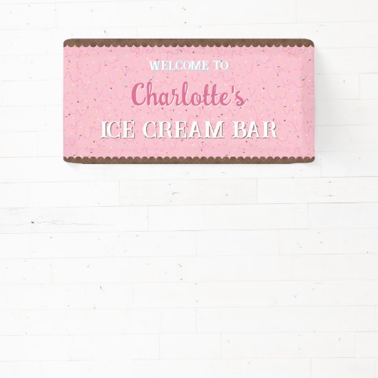 Snoepjes en Roze Ijs  Spandoek (Insitu)