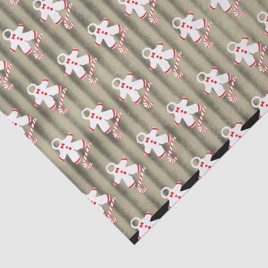 snoepjes en sneeuwsnoepjes op gegolfd uiterlijk tissuepapier (Detail)