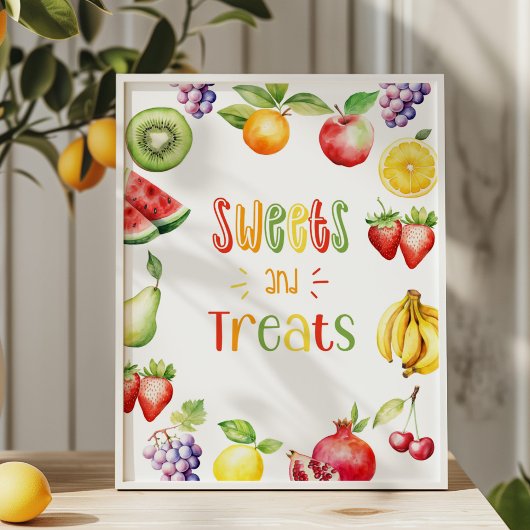 Snoepjes en traktaten fruit Twee-tit frutti verjaa Poster