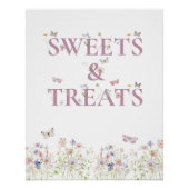 Snoepjes en traktaties Favorieten Vlinder Bloemen  Perfect Poster (Voorkant)