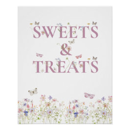Snoepjes en traktaties Favorieten Vlinder Bloemen Perfect Poster