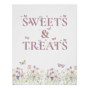 Snoepjes en traktaties Favorieten Vlinder Bloemen Perfect Poster