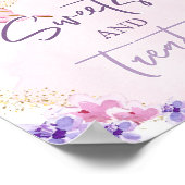 Snoepjes en traktaties Favorieten Vlinder Bloemen  Poster (Hoek)