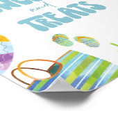 Snoepjes en Treats Pool Party Station Sign Poster (Hoek)