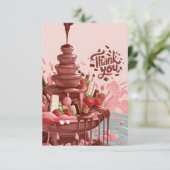 Snoepjes Groeten Chocolade bedankkaart (Staand voorkant)