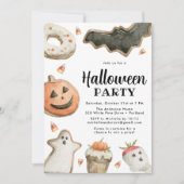 Snoepjes Halloween Feest Kaart (Voorkant)