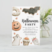 Snoepjes Halloween Feest Kaart (Staand voorkant)